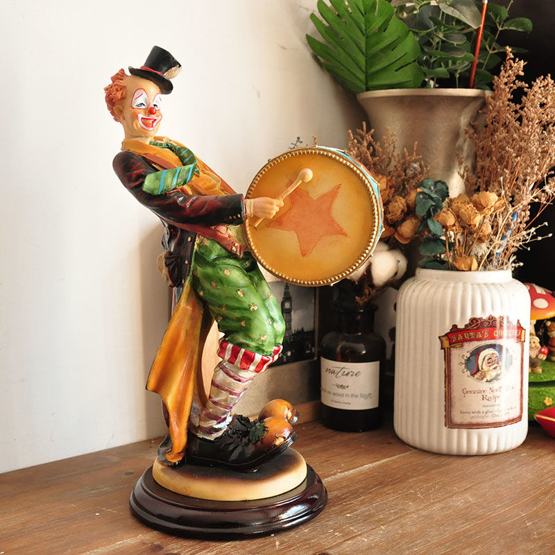 Vintage Collectible Clowns - Figurine de clown artistique peinte à