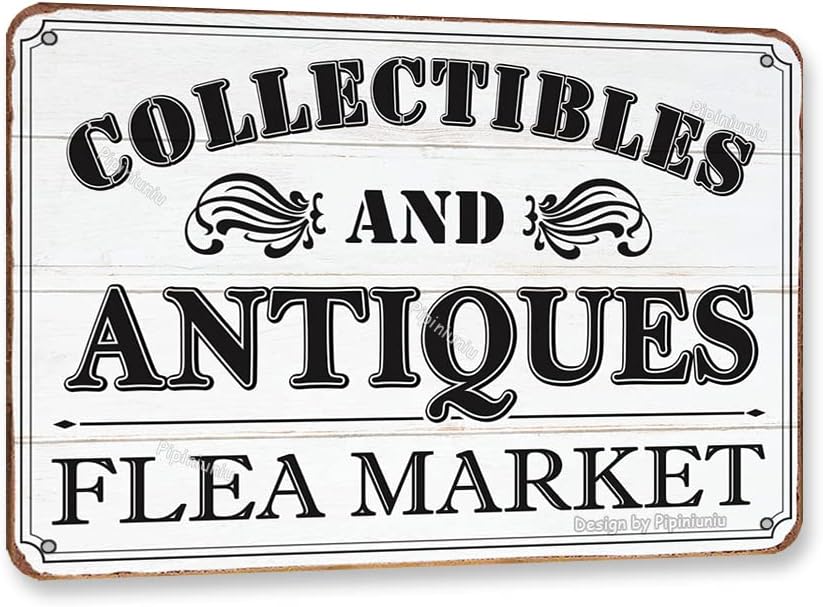 Vintage Collectible Market - Panneau décoratif vintage en étain pour