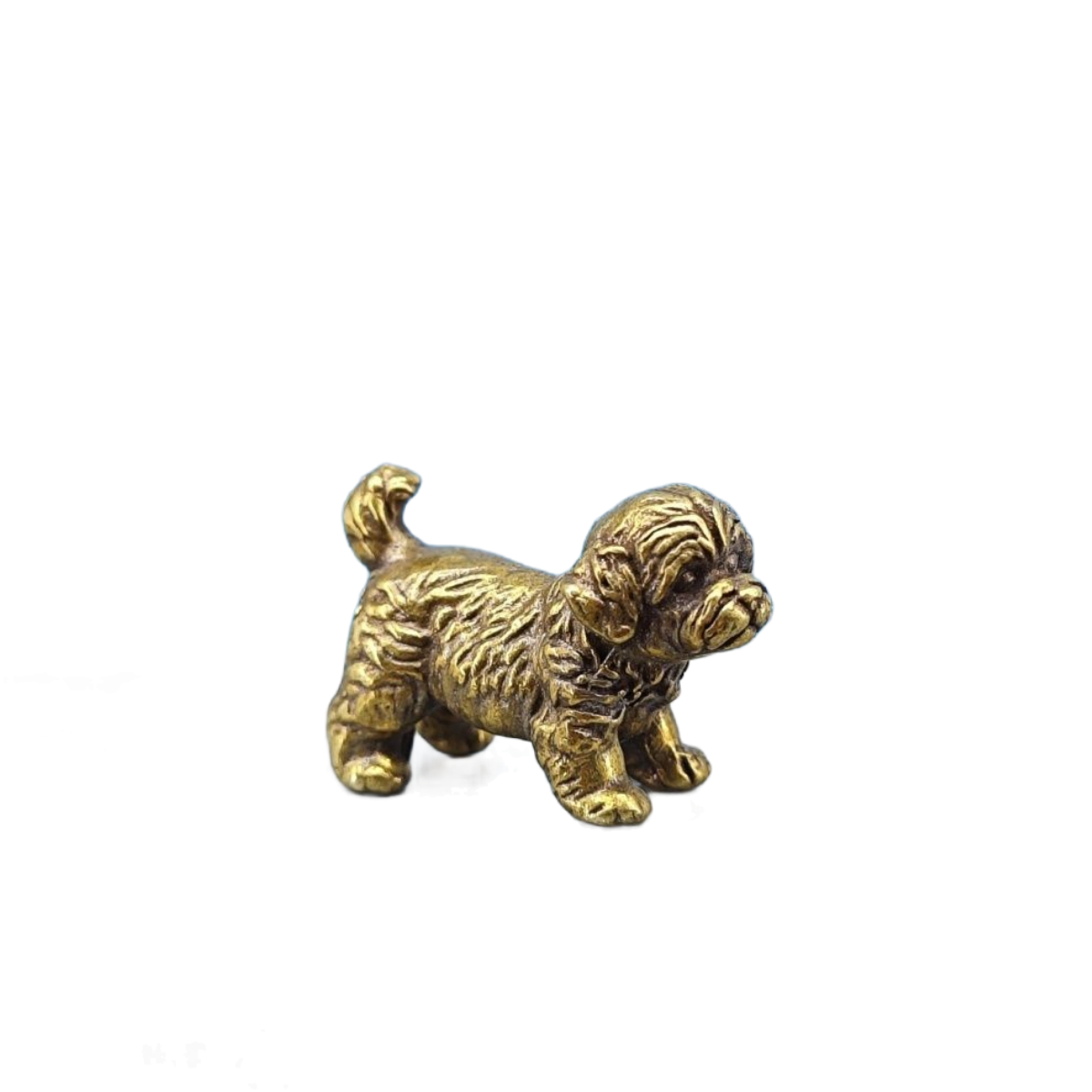 Vintage Collectible Teddy Bears - Miniature en laiton de chien bouledogue