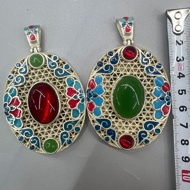 Pendentif en argent cloisonné  - Vintage Collectible Market avis et prix