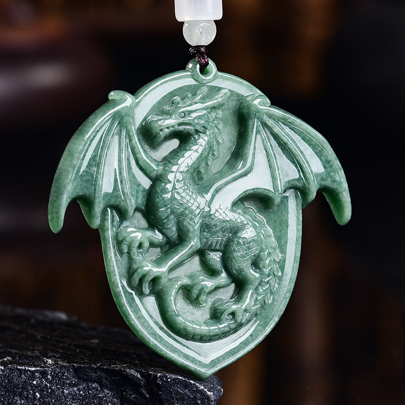 Collier pendentif Dragon en ja - Vintage Necklace avis et prix